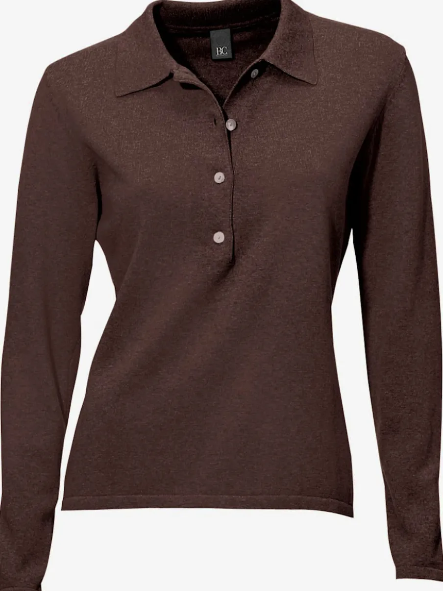Pull polo avec col classique et demi-patte de boutonnage