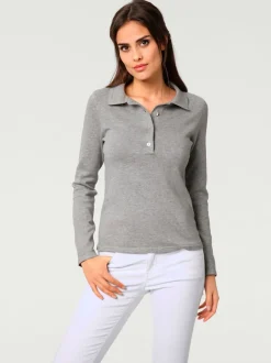Pull polo avec col classique et demi-patte de boutonnage