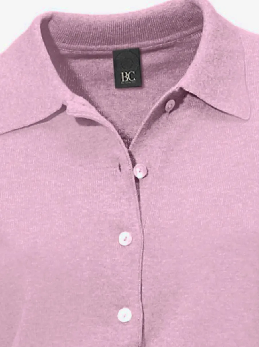 Pull polo avec col classique et demi-patte de boutonnage