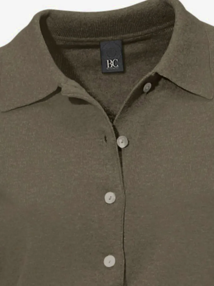Pull polo avec col classique et demi-patte de boutonnage