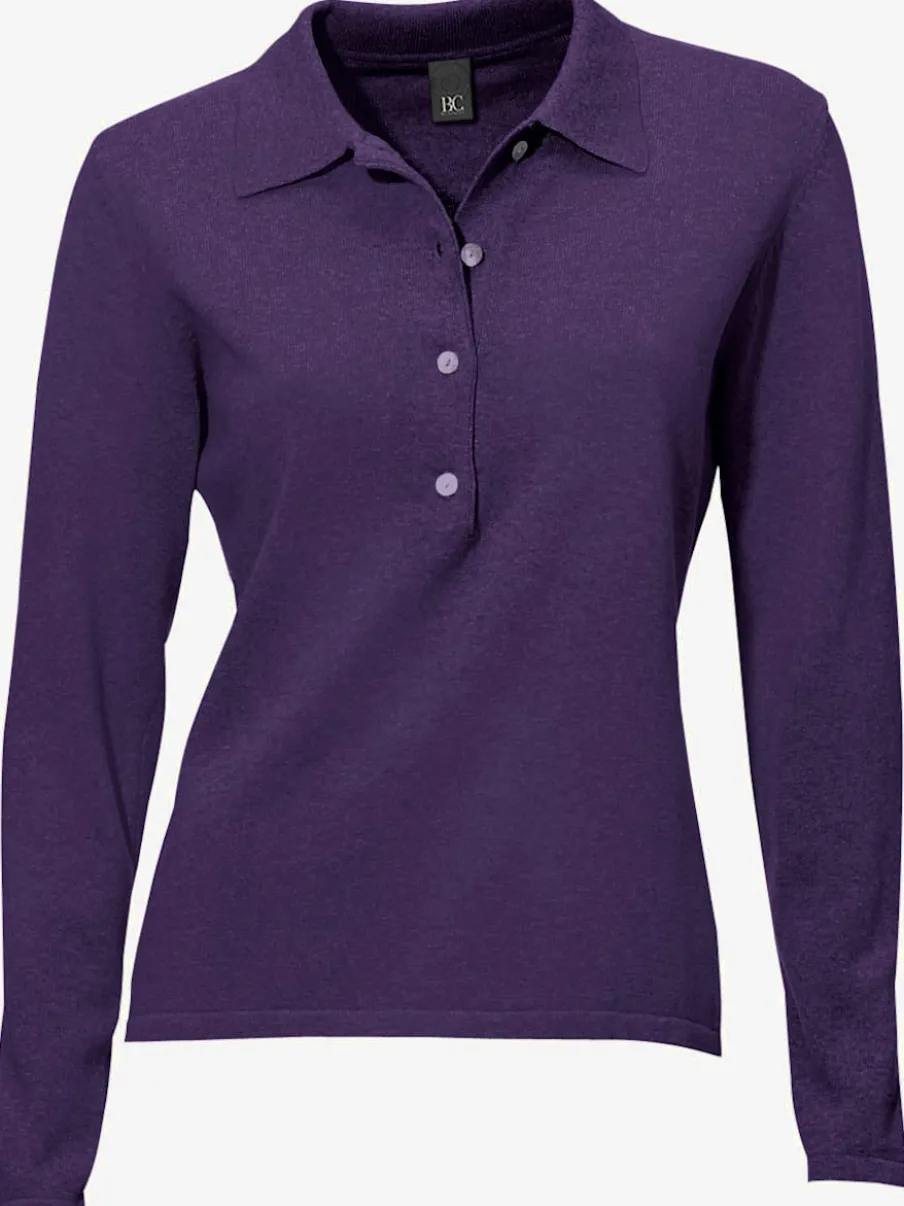 Pull polo avec col classique et demi-patte de boutonnage