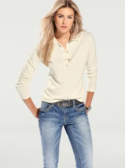 Pull polo avec col classique et demi-patte de boutonnage