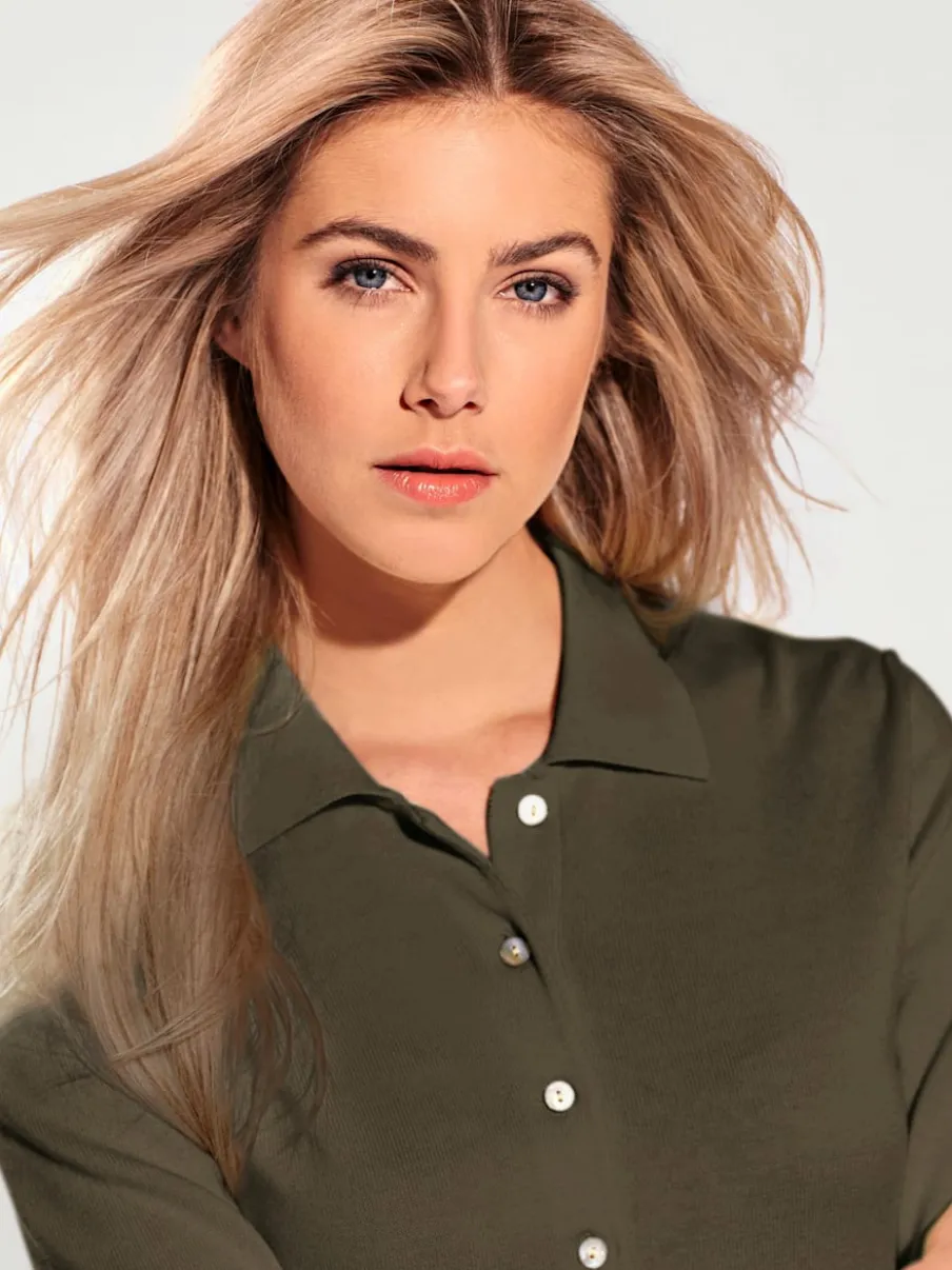 Pull polo avec col classique et demi-patte de boutonnage