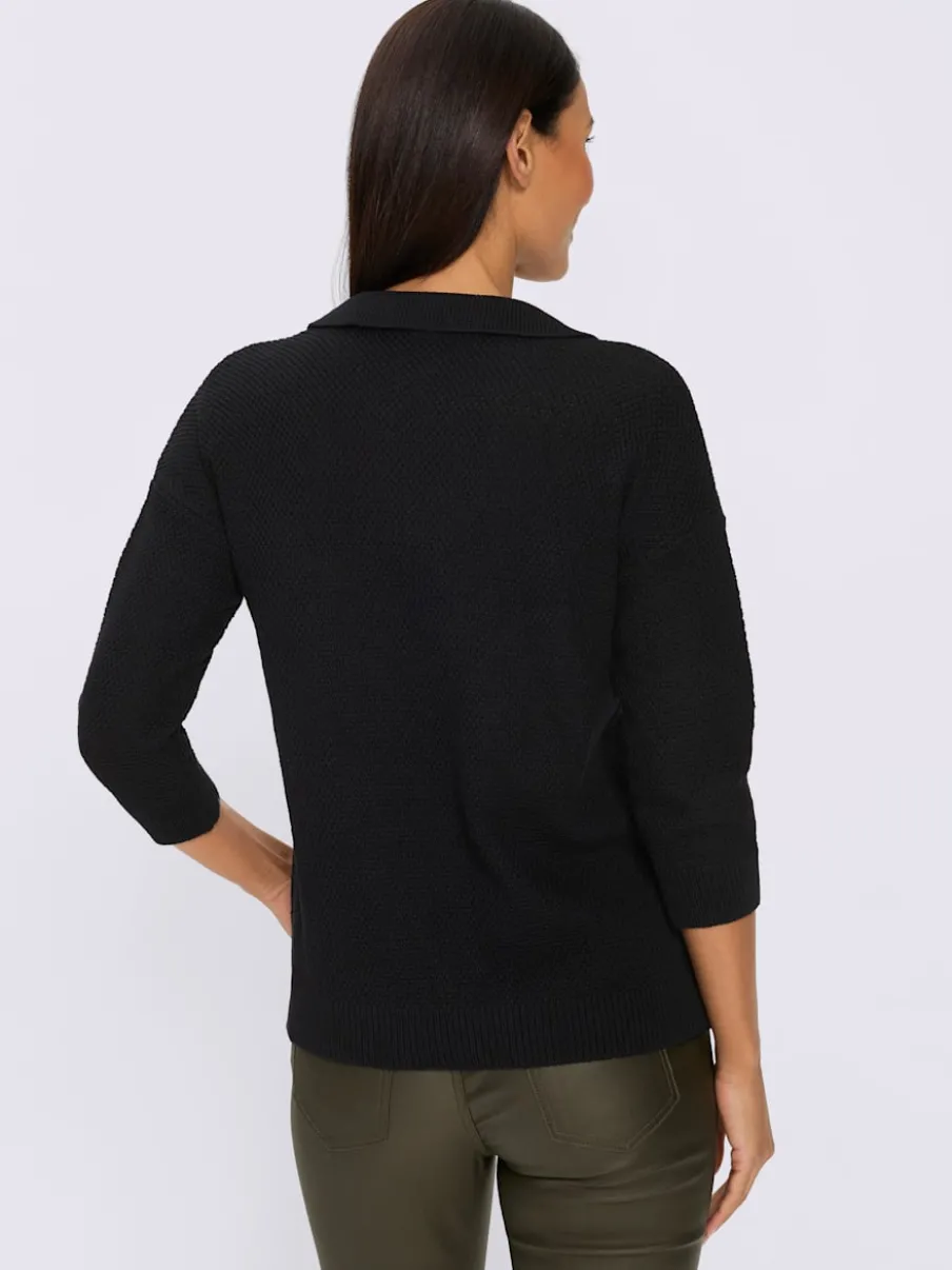 Pull polo pur coton