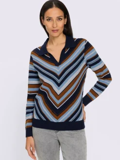 Pull polo tricot ajouré
