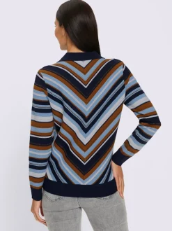 Pull polo tricot ajouré