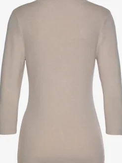 Pull près du corps à encolure haute et manches 3/4