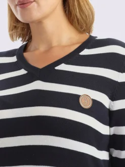 Pull à rayures rayures décontractées