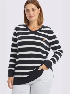 Pull à rayures rayures décontractées