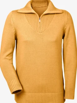 Pull sport avec col montant et manches longues côtelées