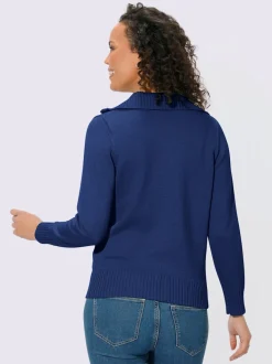 Pull sport avec col montant et manches longues côtelées