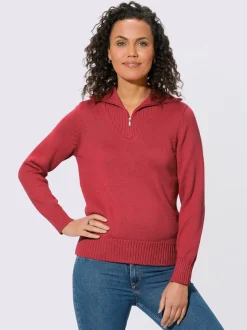 Pull sport avec col montant et manches longues côtelées