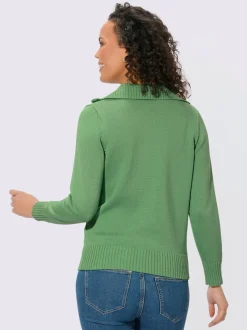 Pull sport avec col montant et manches longues côtelées