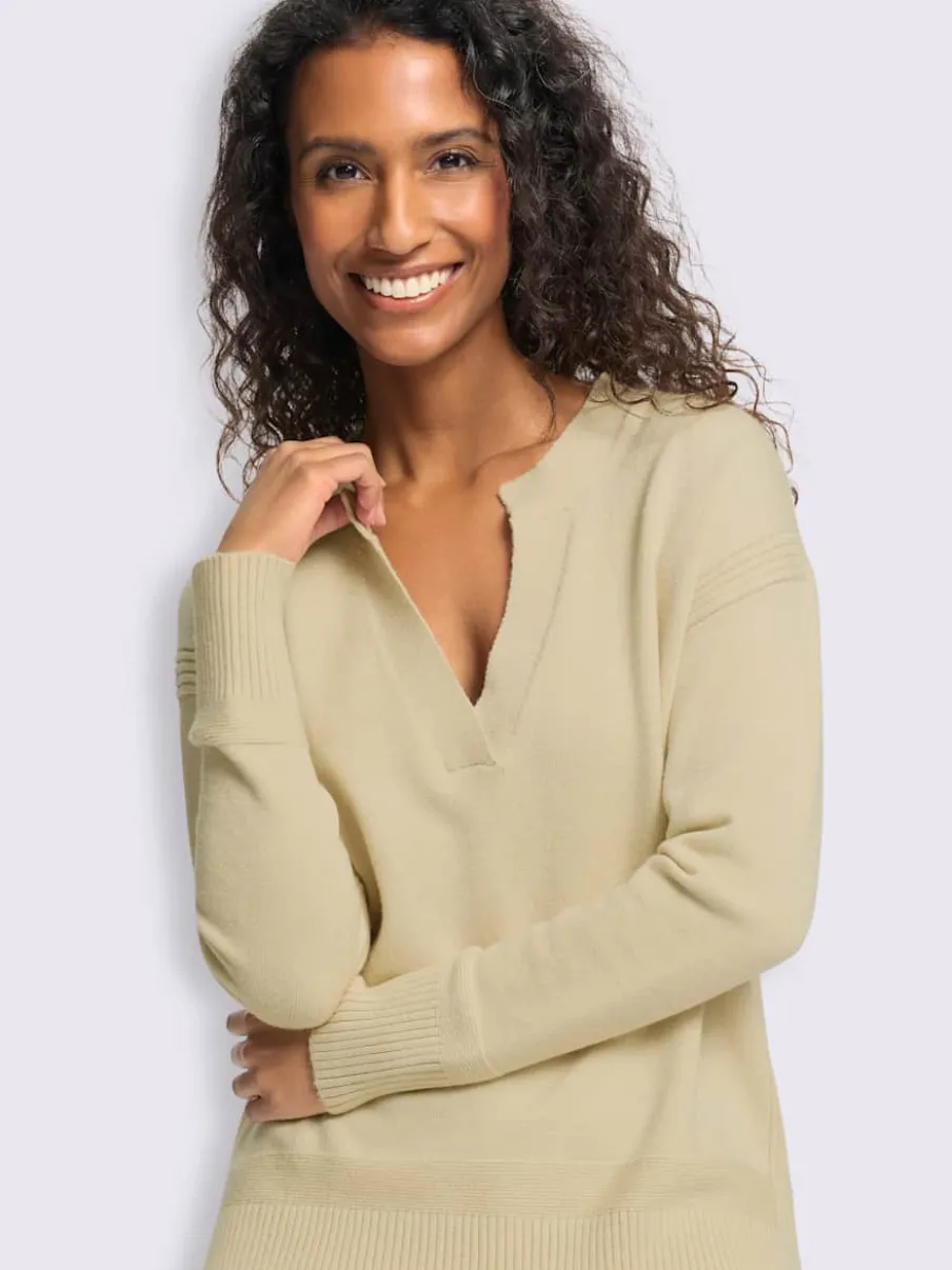 Pull superbe mélange de matières