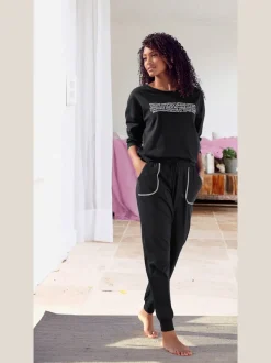 Pyjama avec imprimé texte devant