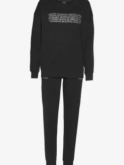 Pyjama avec imprimé texte devant
