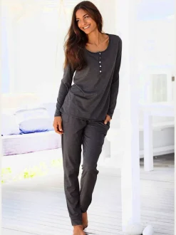Pyjama basique à l'aspect chiné