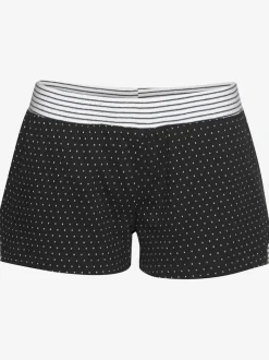Pyjama court au design noir et blanc