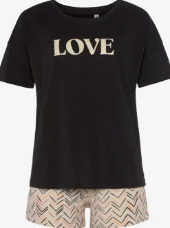 Pyjama court au superbe motif sergé chevron
