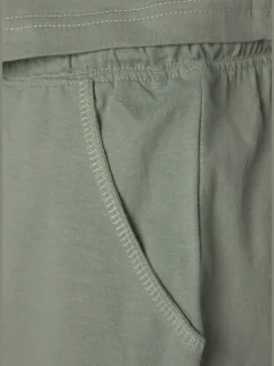Pyjama court avec imprimé texte devant