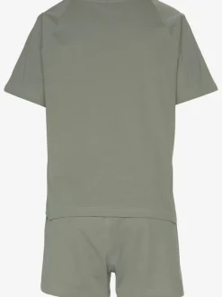 Pyjama court avec imprimé texte devant