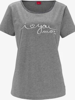 Pyjama court avec inscription imprimée