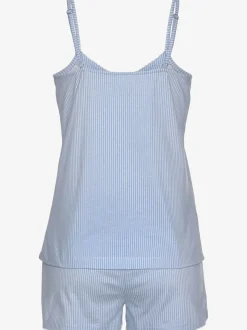 Pyjama court avec rayures discrètes