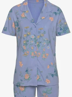 Pyjama court fantaisie coupe classique