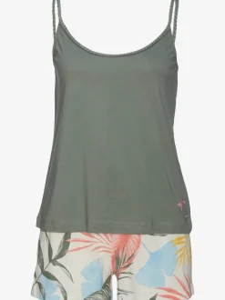 Pyjama court à motif tropical