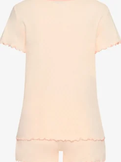 Pyjama court 3 pièces avec motif ajouré