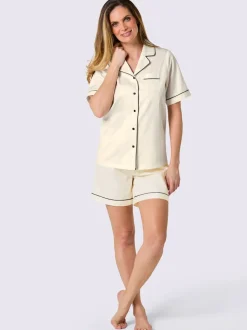 Pyjama court satin coton