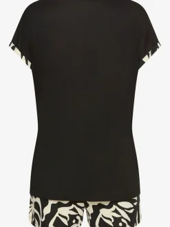 Pyjama court t-shirt avec manches à bords francs
