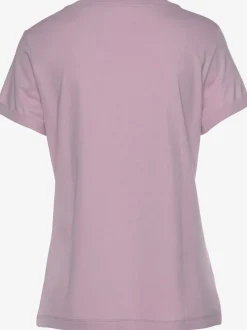 Pyjama court t-shirt à encolure ronde et manches courtes avec revers aux ourlets