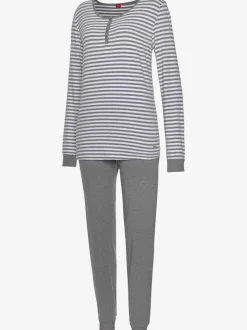 Pyjama imprimé, manches et jambes longues