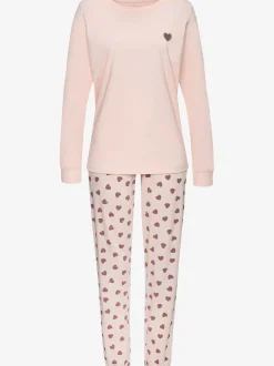 Pyjama long avec motif cœur