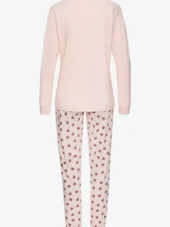 Pyjama long avec motif cœur