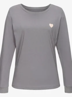 Pyjama long avec motif cœur