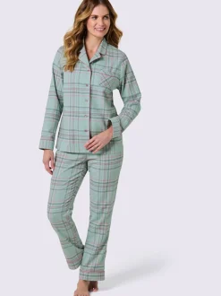 Pyjama qualité finette tissée, grattée à l'intérieur et à l'extérieur