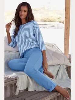 Pyjama à rayures en fils teintés