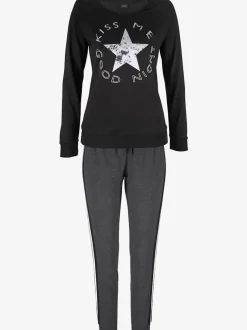 Pyjama sport décontracté à imprimé devant