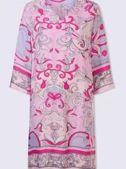 Robe ajustée avec col en V et motif floral