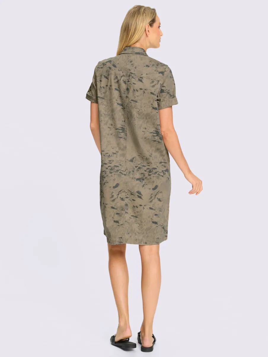 Robe chemise en coton doux avec motif structuré