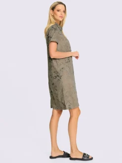 Robe chemise en coton doux avec motif structuré