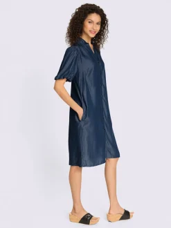 Robe chemisier ample avec boutons et poches cousues