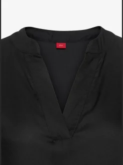 Robe chemisier courte avec col en v volant large