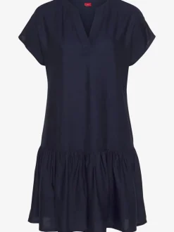 Robe chemisier courte avec col en v volant large