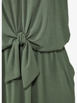 Robe de bain à bretelles réglables avec nœud décoratif