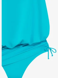 Robe de bain unis avec jupe à froncer amovible