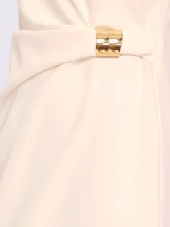 Robe de cocktail en jersey avec col V et effet cache-cœur