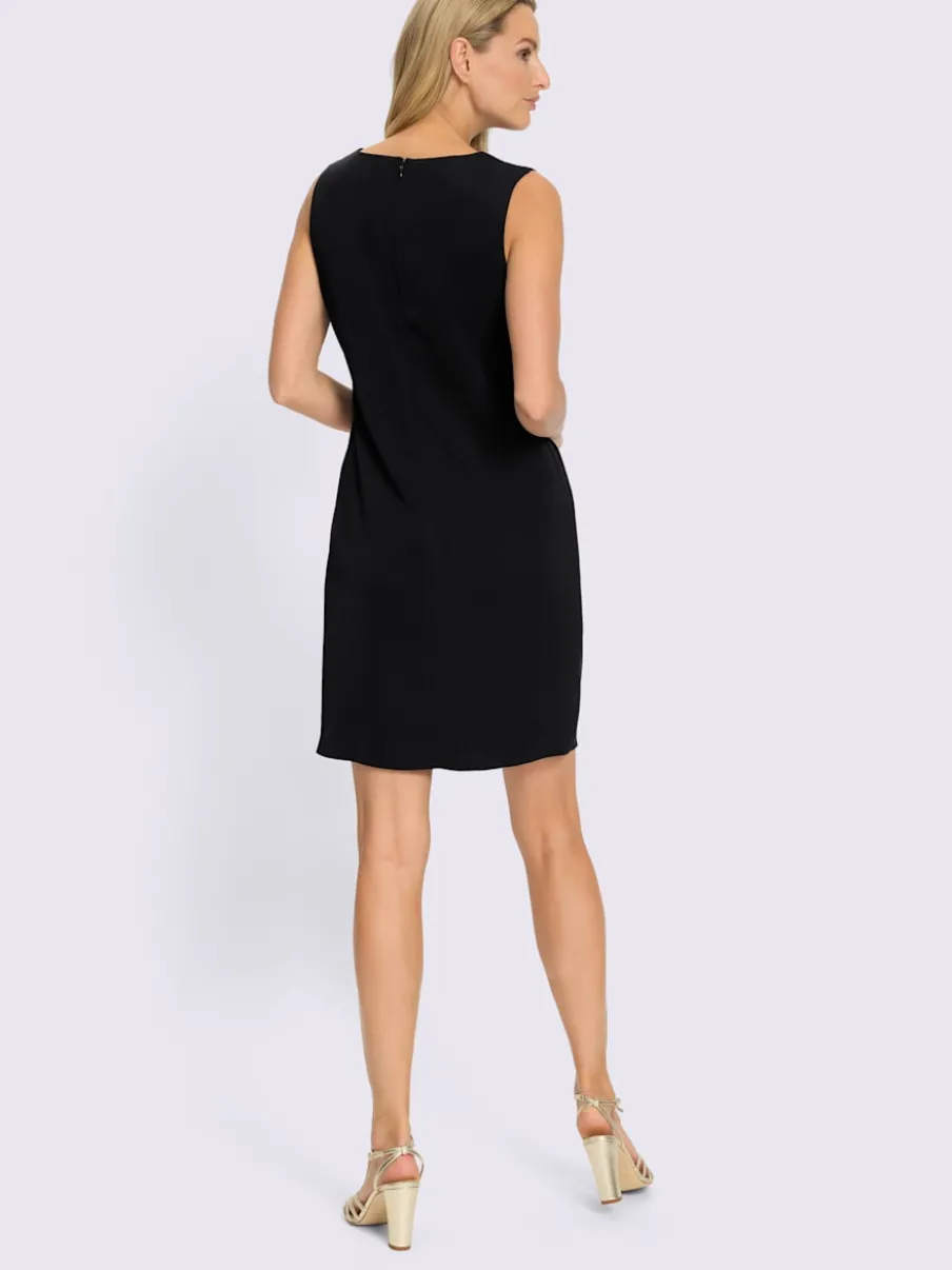 Robe de cocktail en jersey avec col V et effet cache-cœur